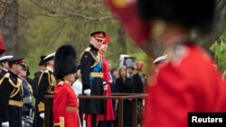 Royal presentation of new standards and colours at Buckingham Palace in London