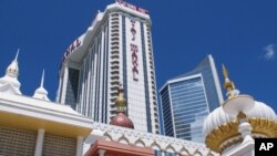 The exterior of the Trump Taj Mahal casino in Atlantic City, New Jersey, April 24, 2015.
