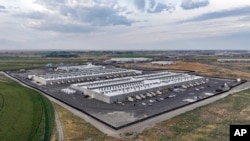 FILE - An Amazon Web Services data center is seen on Aug. 22, 2024, in Boardman, Oregon.