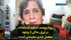 رویا برومند: تداوم اعتراضات در ایران حاکی از وجود معضل جدی معیشتی است