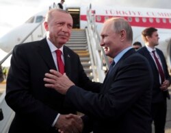Türkiyə prezidenti Rəcəb Tayyib Ərdoğan və Rusiya prezidenti Vladimir Putin