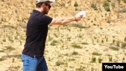 This screen grab from a YouTube video shows a demonstration of the Liberator - a 3D printed handgun - carried out in 2013 by Cody Wilson of Defense Distributed. (YouTube)