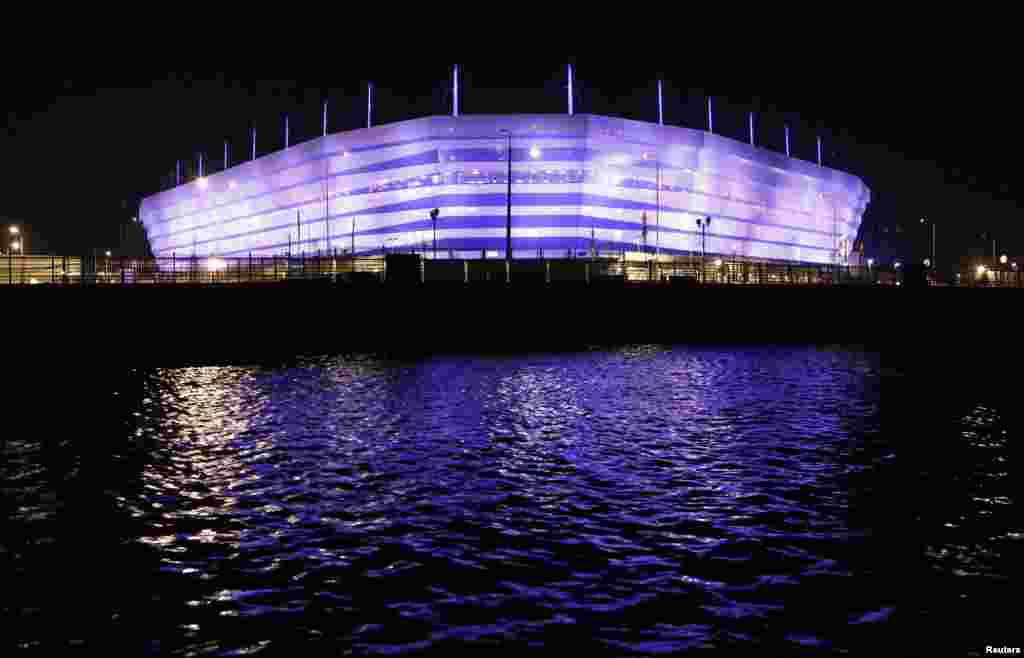 Pemandangan Stadion Kaliningrad yang menjadi tempat beberapa laga Piala Dunia FIFA di Kaliningrad, Rusia, 12 April 2018. (Foto: Reuters)