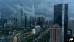 FILE -A view of the Central Business District in Beijing, July 30, 2024.