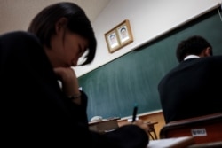 지난 2017년 10월 일본 도쿄의 조총련 학교에서 학생들이 수업을 받고 있다.