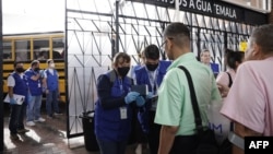 (FILE) This picture shows released Nicaraguan political prisoner upon arrival in Guatemala City on September 5, 2024.