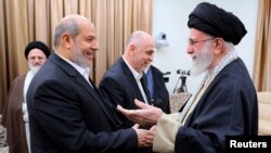 دیدار خلیل الحیه با رهبر کشته شده جمهوری اسلامی در تهران (آرشیو)