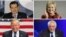 Clockwise, from top left, Texas Senator Ted Cruz, former Secretary of State Hillary Clinton, Vermont Senator Bernie Sanders and businessman Donald Trump all won contests in Saturday's presidential nominating contest, March 5, 2016.