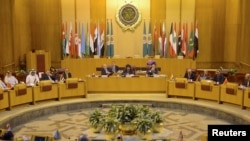 Arab League representatives meet in Cairo to discuss the possible move of the U.S. Embassy in Israel to Jerusalem, Dec. 5, 2017.