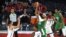 Nigeria's Gabe Nnamdi Vincent (22) looks to pass against the United States during an exhibition basketball game on July 10, 2021, in Las Vegas.