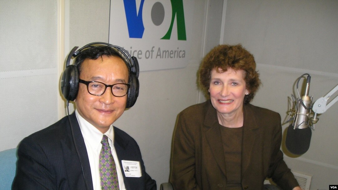VOA's Sarah Williams speaks with Cambodian opposition leader Sam Rainsy, Oct. 17, 2013