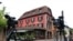 Media cameras and tripods are seen outside Le Chambard Hotel where TV chef Anthony Bourdain was found in Kaysersberg-Vignoble, France, June 8, 2018. 