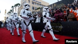 Premiere de la nueva saga "Star Wars: The Force Awakens" en Hollywood.