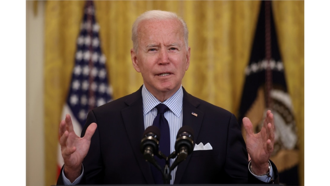 FILE - U.S. President Joe Biden delivers remarks on the April jobs report from the East Room of the White House in Washington, May 7, 2021.