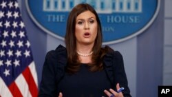 Sekretaris Pers Gedung Putih, Sarah Huckabee Sanders (Foto: dok).