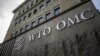 Logo Organisasi (WTO) di kantor pusatnya di Jenewa, Februari 2024. (Foto: Fabrice COFFRINI/AFP)