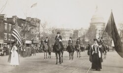 During the early 20th century, a new generation of women continued the struggle with protests, silent vigils, hunger strikes and parades. This parade took place by the U.S. Capitol in Washington, D.C. in 1913.