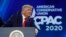 Ông Trump phát biểu tại CPAC năm 2020.