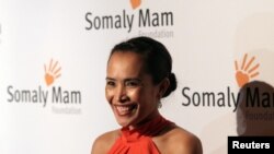 FILE - Anti-sex trafficking advocate Somaly Mam is seen attanding the Somaly Mam Foundation Gala Oct. 23, 2013, in New York.