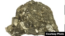 Pictured here is the mineral iron pyrite. Also known as "Fool's Gold." Don't be fooled. (Smithsonian, Museum of Natural History)