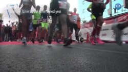 İzmir'de Zafer Kenya ve Etiyopyalı Atletlerin