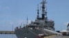 FILE - Russia's Baltic Fleet training ship Smolnyy is seen anchored at a dock at the port of La Guaira, La Guaira state, Venezuela, Aug. 6, 2024. The vessel was recently allowed to dock for several days at Cape Town harbor in South Africa.