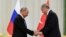 Cumhurbaşkanı Recep Tayyip Erdoğan ve Rusya Cumhurbaşkanı Vladimir Putin birarada.