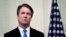 FILE - U.S. Supreme Court Justice Brett Kavanaugh stands before his ceremonial swearing-in in the East Room of the White House in Washington, Oct. 8, 2018.