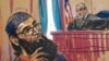 Sayfullo Saipov, en este boceto facilitado por el tribunal, escucha la sentencia del juez, quien le impone cadena perpetua por por cargos de asesinato y terrorismo después de atropellar a ciclistas y peatones con un camión. En Nueva York, EEUU, el 17 de mayo de 2023.