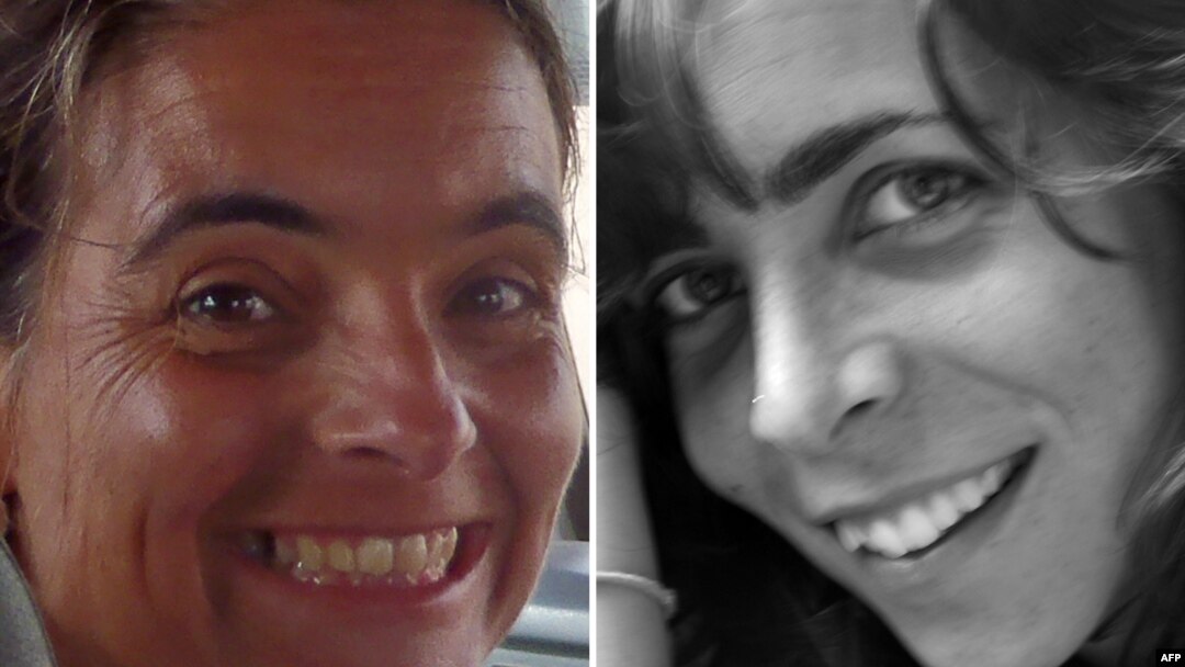 Dua warga Spanyol - Montserrat Serra (kiri) dan Blanca Thiebaut, pekerja bantuan LSM 'Doctors without Borders' berhasil dibebaskan di Somalia (foto: dok). 