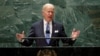 ARCHIVO - El presidente de los Estados Unidos, Joe Biden, habla durante la 76.ª sesión de la Asamblea General de las Naciones Unidas en la ciudad de Nueva York, el 21 de septiembre de 2021.