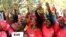 Opposition party supporters take part in a march for transparency on the streets of Harare, July 11, 2018.