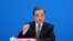 Chinese Foreign Minister Wang Yi speaks to reporters via video link at a news conference held on the sidelines of the National People's Congress (NPC), from the Great Hall of the People in Beijing, China, May 24, 2020.
