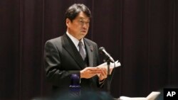 Japan's Defense Minister Itsunori Onodera says, Oct. 23, 2017, the nuclear threat from North Korea is critical.
