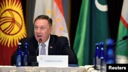 Menteri Luar Negeri AS, Mike Pompeo, di Markas Besar PBB, New York, 22 September 2019. 