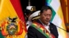 El presidente de Bolivia, Luis Arce, habla durante un evento en honor al héroe nacional Eduardo Abaroa, quien murió en la Guerra del Pacífico de 1879-1883, como parte de las celebraciones del Día del Mar en La Paz, Bolivia, el jueves 23 de marzo de 2023.