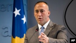 Premijer Kosova Ramuš Haradinaj na konferenciji za novinare u decembru 2018. (Foto: AP/Visar Kryeziu)