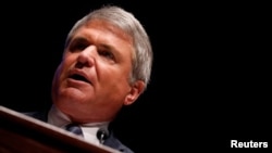 FILE - Rep. Michael McCaul (R-TX) speaks at the Capitol Hill National Security Forum in Washington, June 21, 2018.