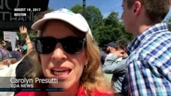 VOA Reporter Carolyn Presutti From Competing Boston Rallies