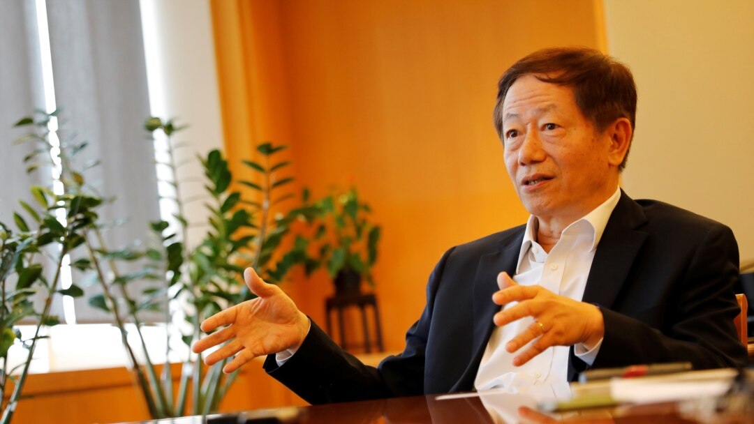 台灣半導體巨頭TSMC主席劉德音在接受采訪。(2018年8月31日)