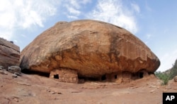 FILE - In this June 22, 2016 photo, the "House on Fire" ruins are shown in Mule Canyon, near Blanding, Utah in Bears Ears National Monument.