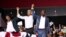 Former U.S. president Barack Obama attends a campaign rally for Senator Raphael Warnock, in Atlanta