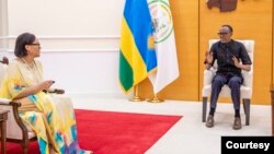 Perezida Paul Kagame yakira Umunyamabanga mukuru wa Commonwealth Patricia Scotland