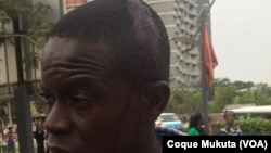 Activista agredido, Praça 1o. de Maio, Luanda