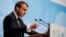 FILE - French President Emmanuel Macron speaks during the COP23 U.N. Climate Change Conference in Bonn, Germany, Nov. 15, 2017. 