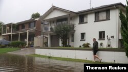 A severe flood event affecting the state of New South Wales is seen in Sydney, March 22, 2021.