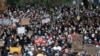 Thousands of protesters gather in Sydney, June 6, 2020, to support the movement of U.S. protests over the death of George Floyd.