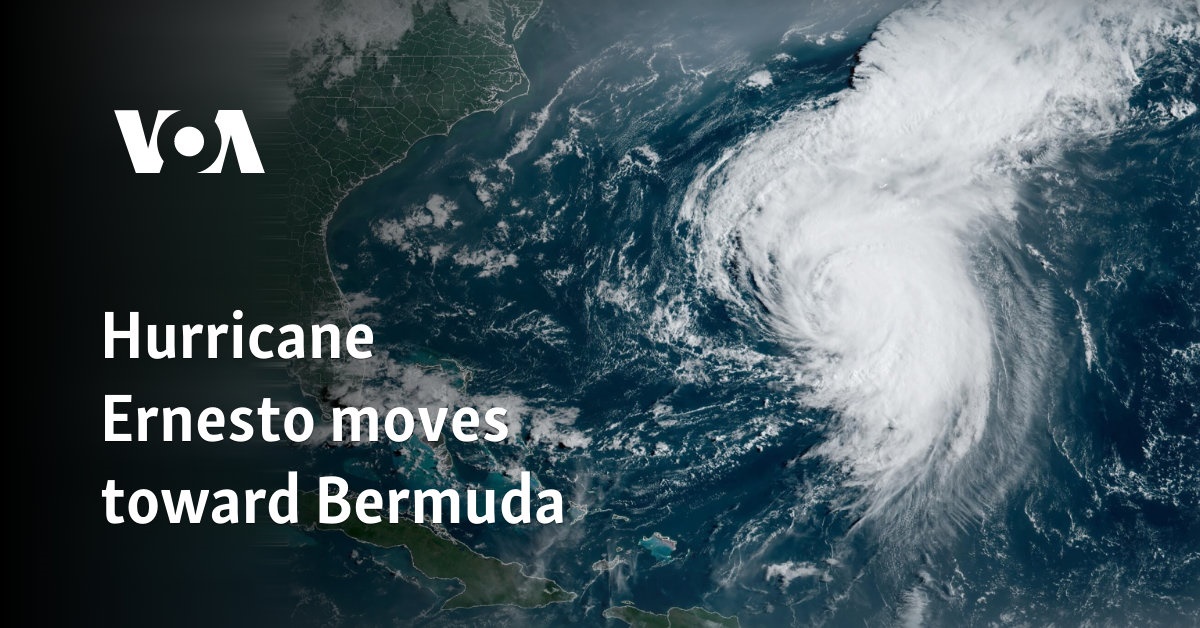 Hurricane Ernesto moves toward Bermuda