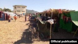 ထောက်‌ပံ့ကူညီမှု လိုအပ်နေသော ရ‌သေ့‌တောင်‌မြို့နယ်‌၊ သက်‌ပြည်‌ကျ စစ‌်‌‌ဘေး‌ရှောင်‌ စခန်‌း။ (ဇန်နဝါရီ ၁၂၊ ၂၀၁၉ ဓာတ်ပုံ - Rakhine Ethnics Congress)