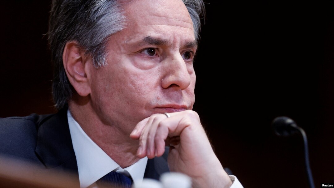 Menteri Luar Negeri AS Antony Blinken bersaksi di hadapan anggota Kongres AS di Gedung Capitol, Washington, pada 22 Maret 2023. (Foto: Reuters/Jonathan Ernst)
